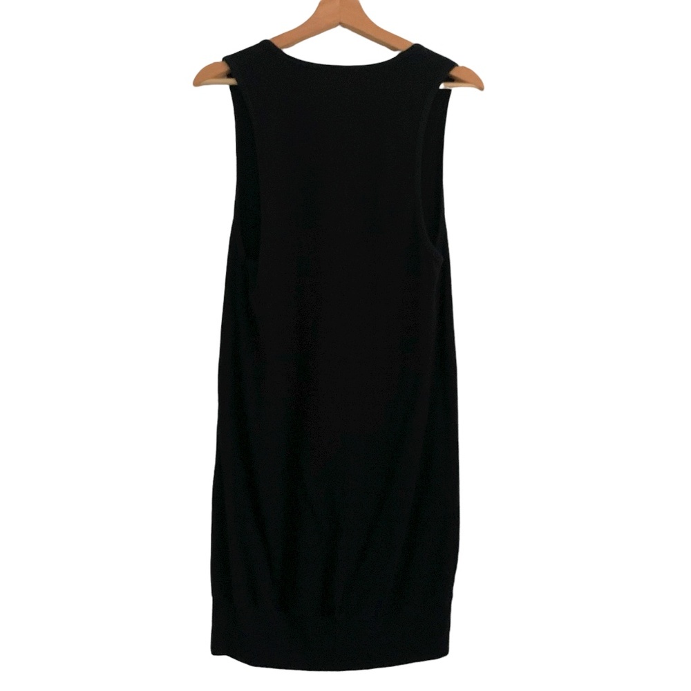 American Apparel Plunging Racerback Tank Dress Black Size S - Picture 4 of 6